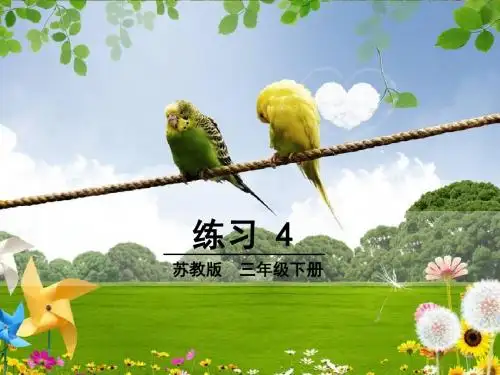 苏教版三年级下册课件:练习4