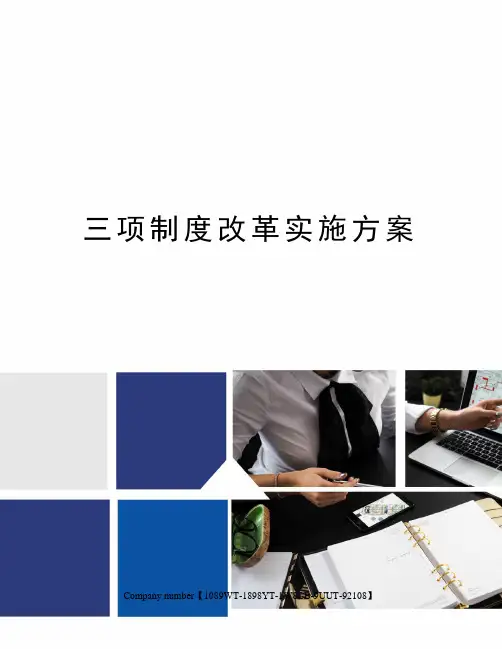 三项制度改革实施方案