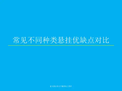 常见不同种类悬挂优缺点对比
