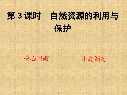 自然资源的利用与保护课件