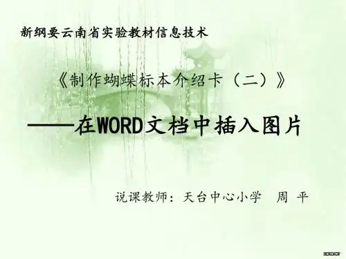 在word中插入图片【说课稿】.讲义
