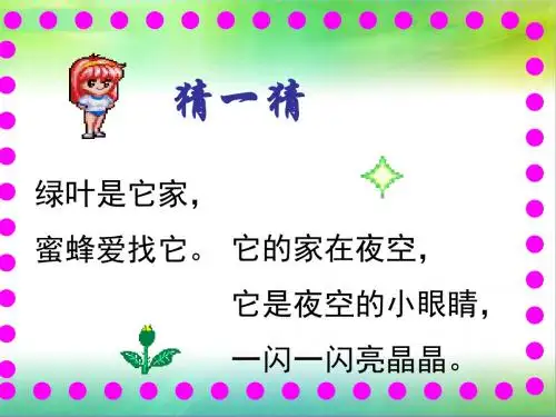 鲜花和星星ppt.