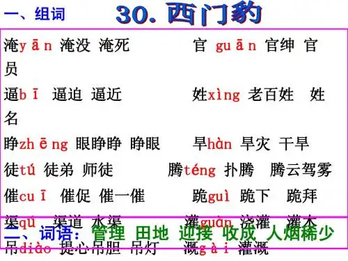 30西门豹
