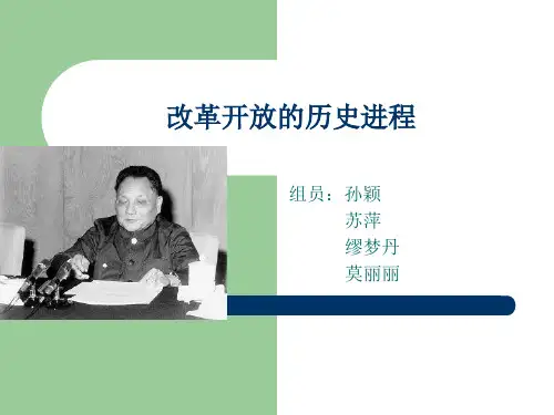 改革开放的历史进程讲解