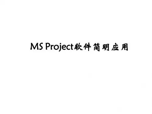 Microsoft Project 2007简明应用