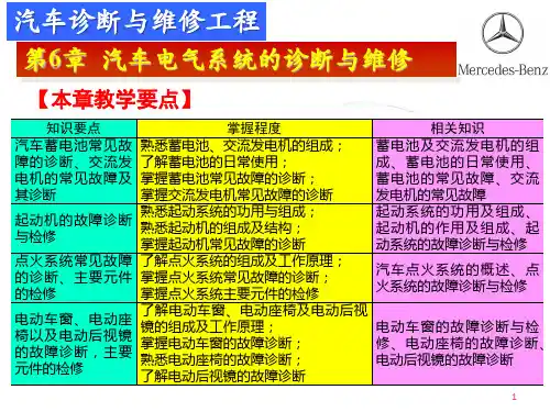 第6章 汽车电气系统的诊断与检修
