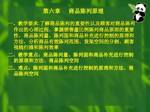 卖场管理》课程第六章(商品陈列原理)电子教案