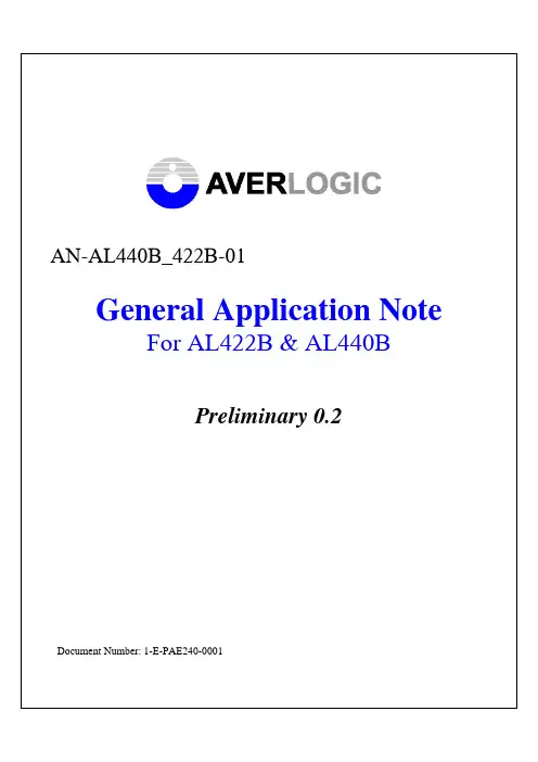 General application note for AL422B & AL440B Application Note Ver 0.2