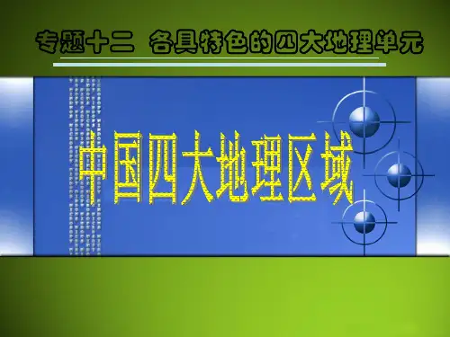 中国四大地理单元