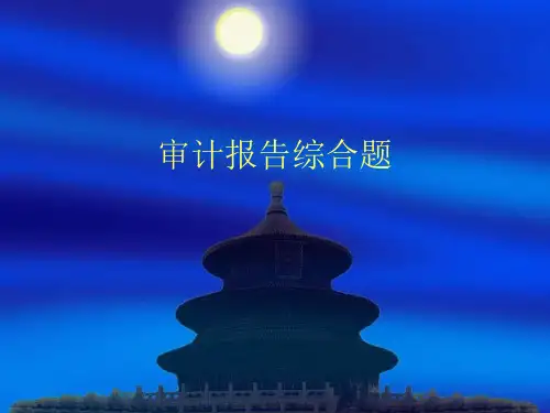 审计报告综合题