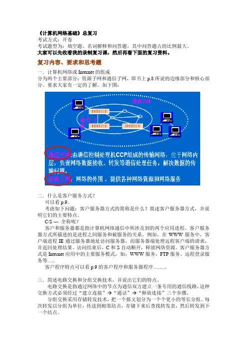 计算机网络基础总复习