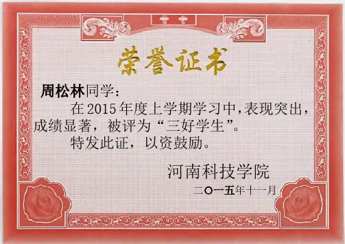 荣誉证书模板可修改