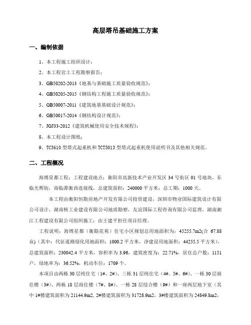 塔吊基础施工方案(最终版)