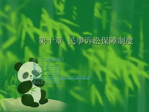 第十章++民事诉讼保障制度