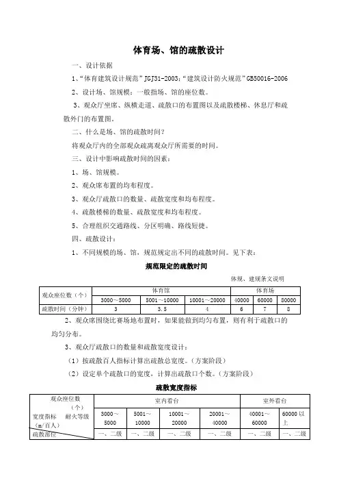 体育场馆的疏散设计