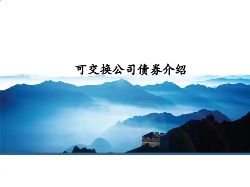 可交换公司债券业务介绍ppt课件