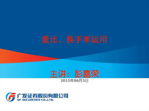 量比、换手率运用