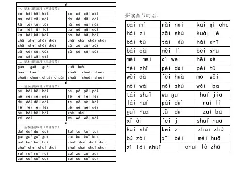 声母和复韵母拼读 2