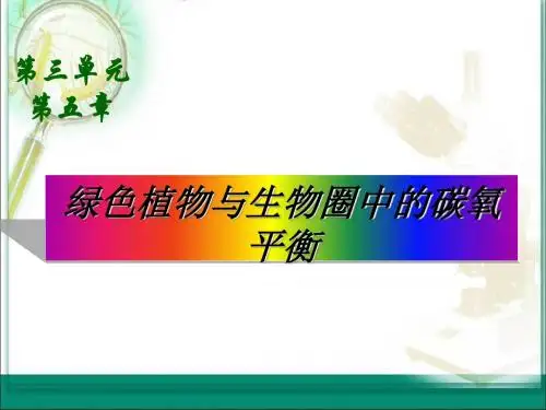 绿色植物与生物圈的碳-氧平衡