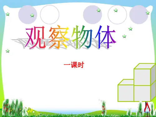 新人教版二年级数学上册《观察物体》优质课课件.ppt