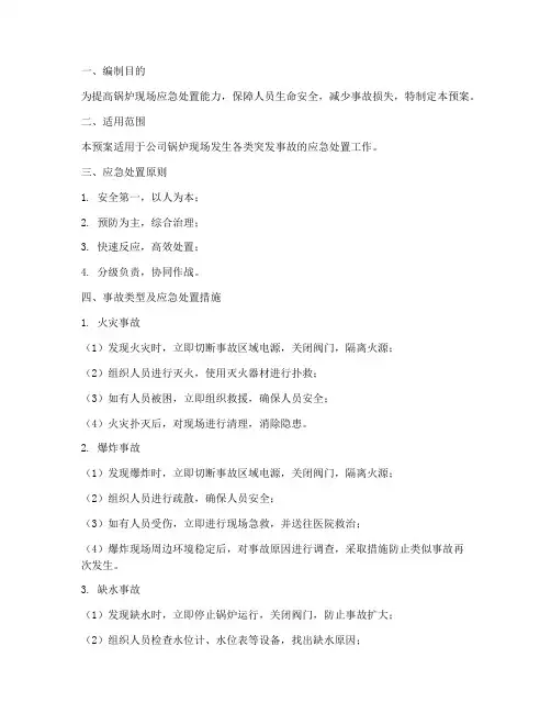 锅炉现场应急处置预案