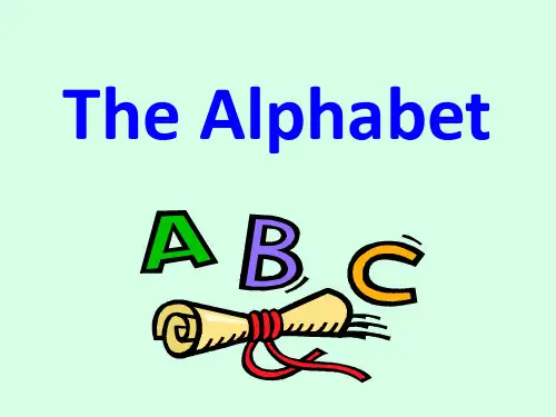 the alphabet 英语字母表