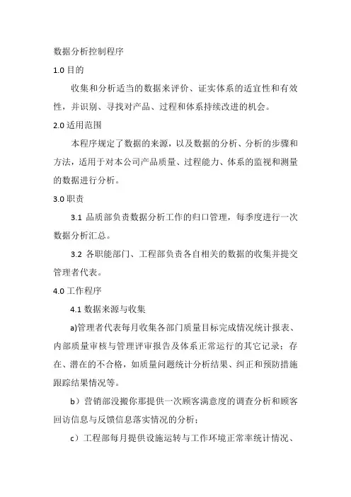 数据分析控制程序