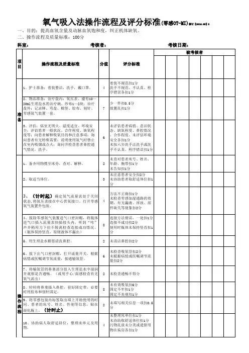 氧气吸入法中心供氧(零感)