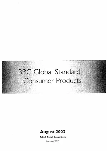 BRC Global Standard - Consumer Products (English)