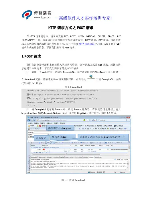 HTTP请求方式之POST请求