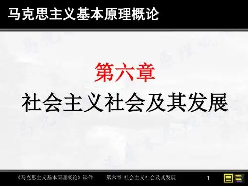 马克思主义之第六章：社会主义社会及其发展