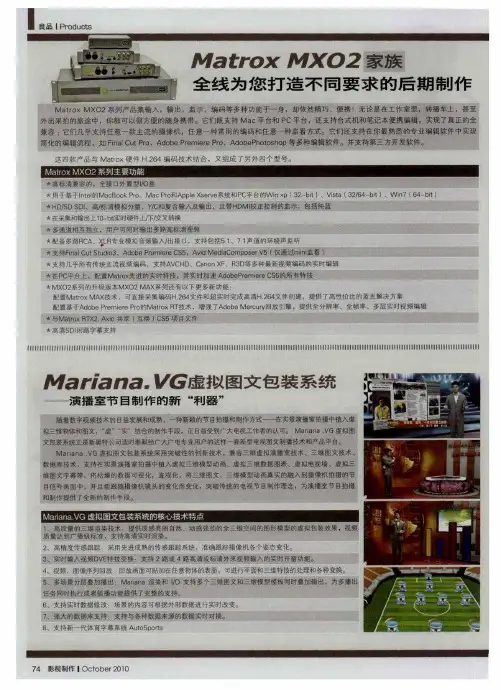 Matrox MXO2家族全线为您打造不同要求的后期制作