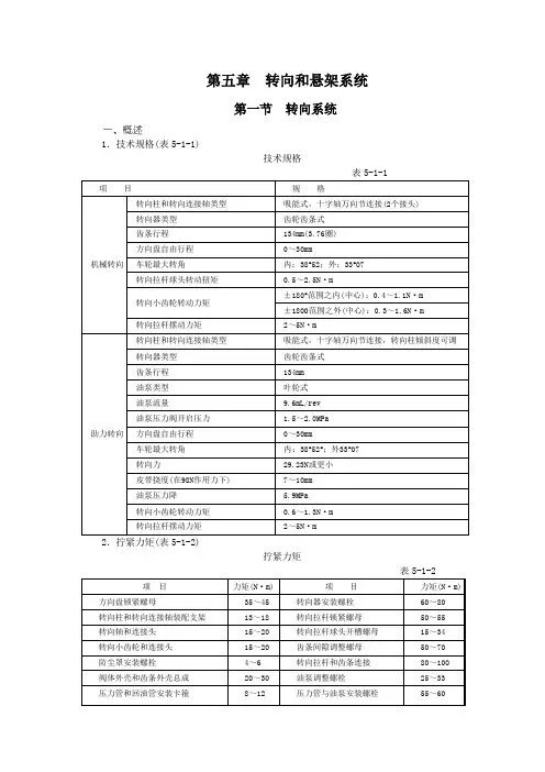第5章转向和悬架系统