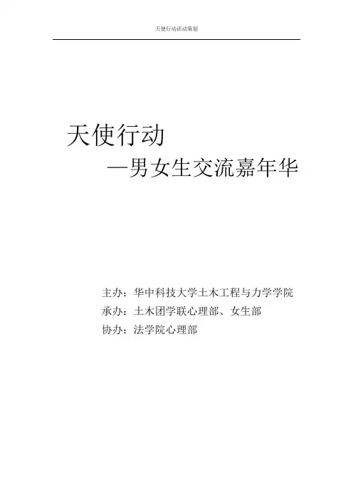 天使行动策划书
