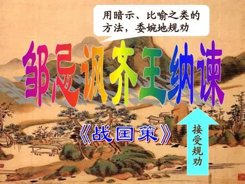 《邹忌讽齐王纳谏》复习