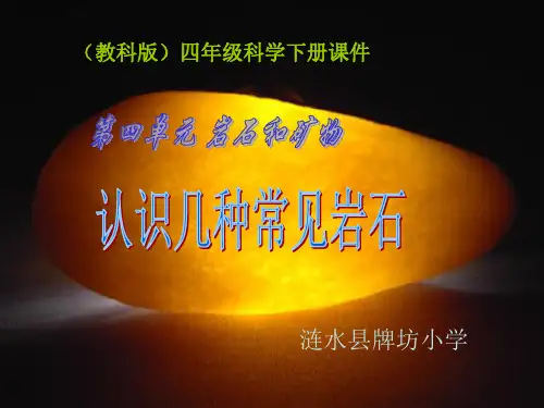 教科版四年级科学下册课件——认识几种常见的岩石和矿物