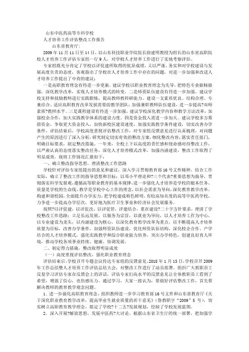 评估整改报告