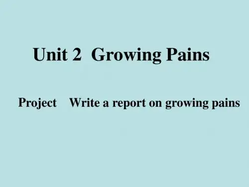 高中英语必修一M1 U2 Project 课件