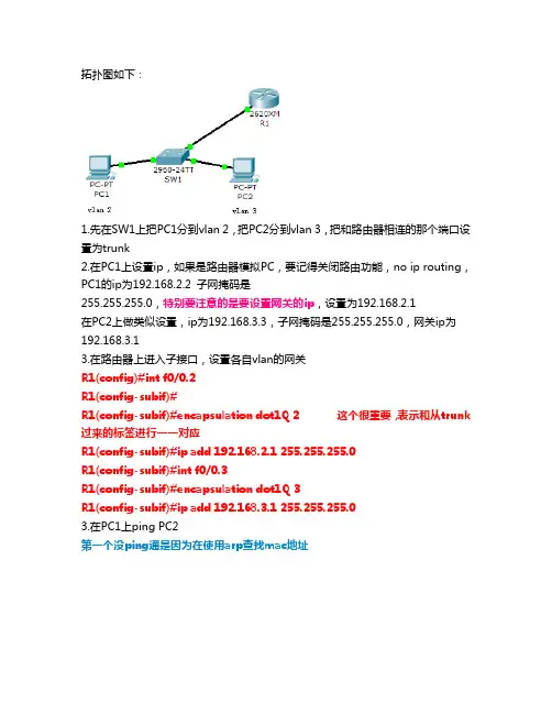 单臂路由技术详细解析