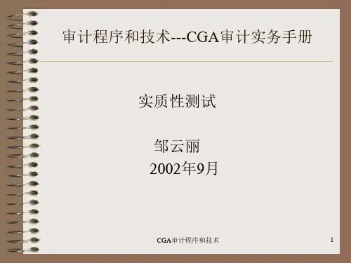审计程序和复核方法(ppt 88页)