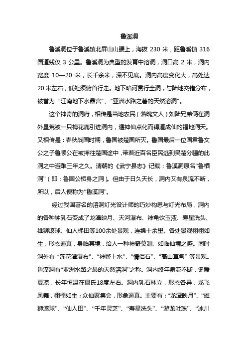 鲁溪洞风景区