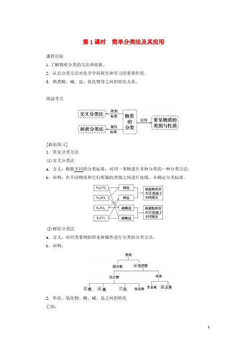 2021高中化学第二章化学物质及其变化 学案 人教版必修1