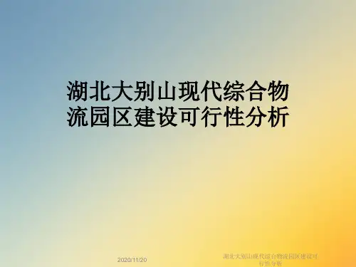 湖北大别山现代综合物流园区建设可行性分析