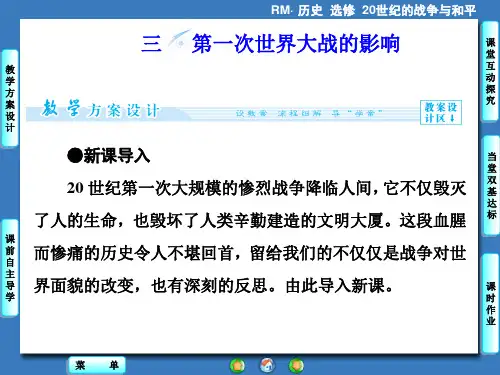 13 第一次世界大战的影响 课件(人民版选修3)