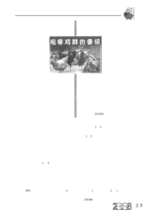 观察鸡群的要领