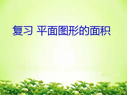 六年级下册《平面图形的面积》