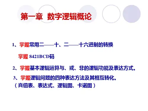 复习(逻辑函数逻辑门组合电路)