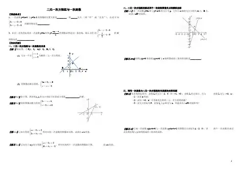 二元一次方程组与一次函数复习