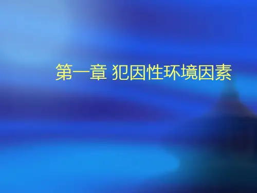 犯罪原因论——犯罪学课件PPT