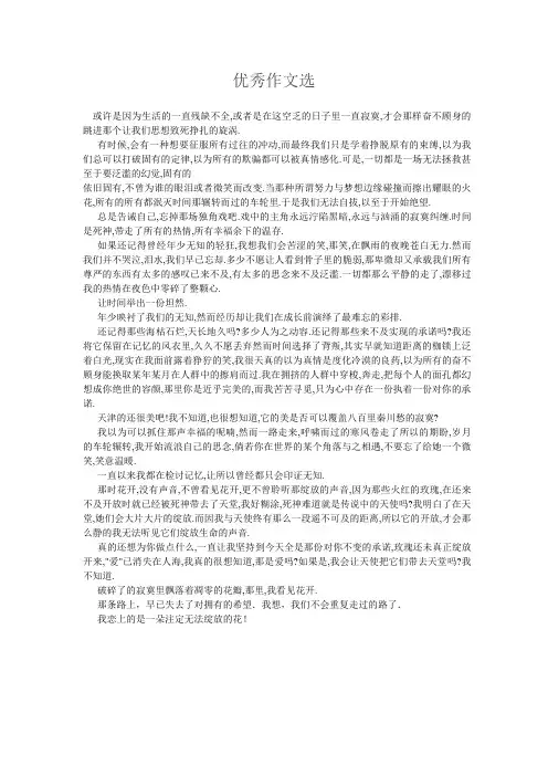 优秀作文 Microsoft Word 文档 (2)